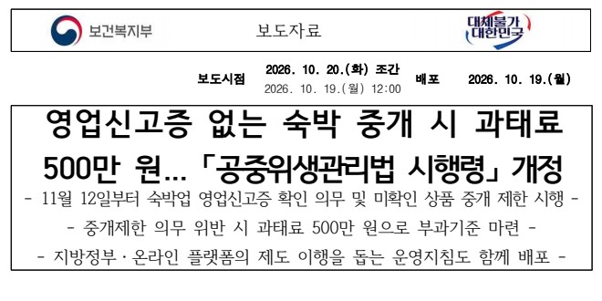 11월 12일부터 영업신고 안 된 숙소는 예약 앱에서 빠져요, 과태료 500만 원은 누가 내는 걸까요 썸네일
